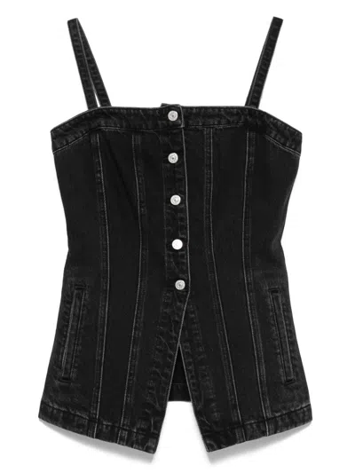 Levi's Tailored Bustier Open Mind Vest Clothing In Black
