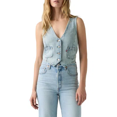 Levi's Tailored Denim Vest In Summer Job Vest