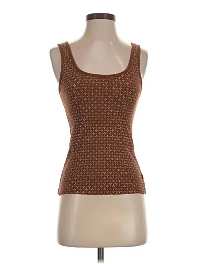 Pre-owned Levi's Tank Top Brown Square Neckline Tops