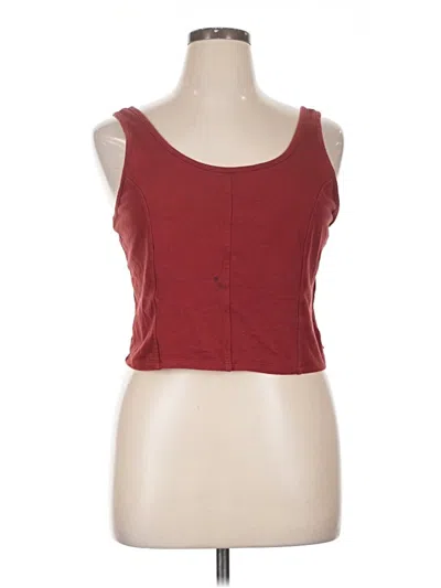 Pre-owned Levi's Tank Top Burgundy Strapless Neckline Tops