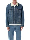 Levi's Blue Denim Type Ii Sherpa Trucker Jacket In Multi