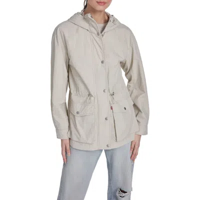 Levi's Water Resistant Hooded Jacket In Neutral