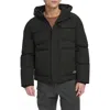 Levi's Water Resistant Hooded Quilted Puffer Jacket In Black