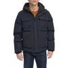 Levi's Water Resistant Hooded Quilted Puffer Jacket In Blue