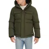 Levi's Water Resistant Hooded Quilted Puffer Jacket In Green