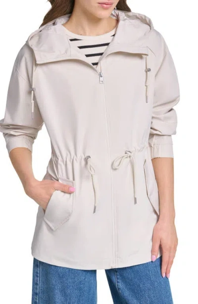 Levi's Water Resistant Hooded Rain Jacket In Neutral