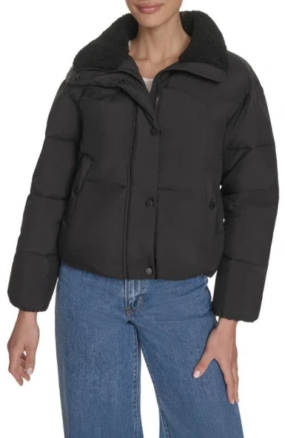 Levi's Western Crop Puffer Jacket In Black