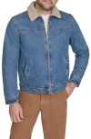 Levi's Western Denim Jacket With Removable Faux Shearling Collar In Blue