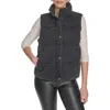 Levi's Western Denim Puffer Vest In Black