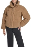 Levi's Western Faux Shearling Puffer Jacket In Brown