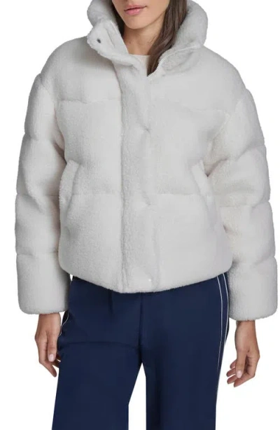 Levi's Western Faux Shearling Puffer Jacket In White