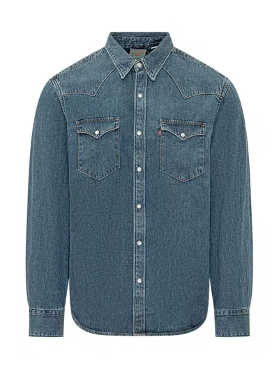 Levi's Western Print Button-up Shirt In Blue