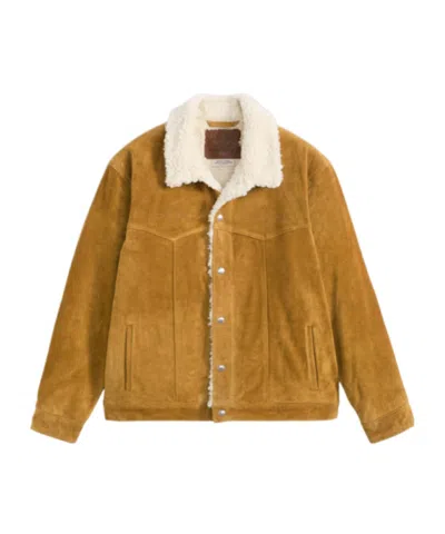 Levi's Western Sherpa Tucker Jacket In Gold