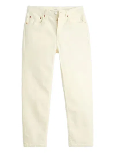 Levi's White Cotton Polyester Elastane Jeans In Brown