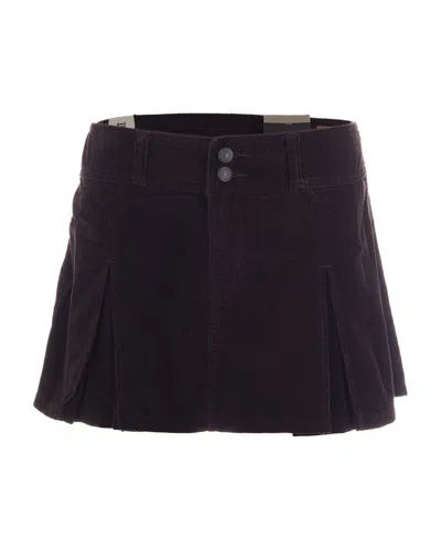 Levi's Women's Corduroy Button-front Mini Skirt In Java