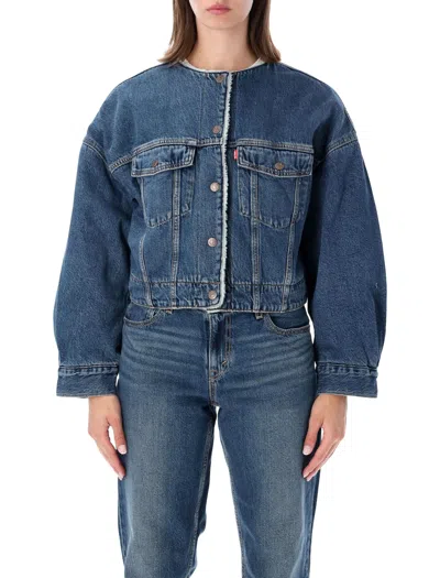 Levi's Women's Denim Utility Coat In Mid Blue