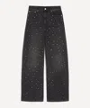Levi's Ribcage Crystal-embellished Jeans In Black