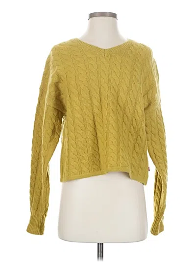 Pre-owned Levi's Wool Pullover Sweater In Yellow
