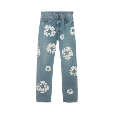 Pre-owned Levi's X Denim Tears Logo Japan Embroidered Denim Jeans 'blue' | Men's Size 36