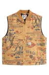 Levi's X Disney Pixar® Toy Story Print Canvas Vest In Brown