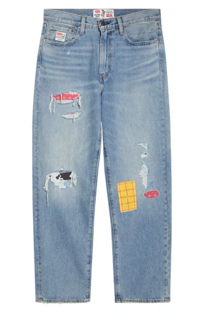 Levi's X Disney Pixar® Toy Story Rip & Repair Loose Straight Leg Jeans In Animal Print