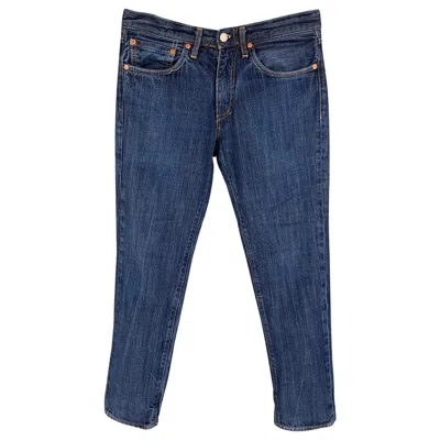 Pre-owned Levi's X Outerknown Size 31 Indigo Contrast Stitch Cotton Lyocell Slim Jeans In Blue