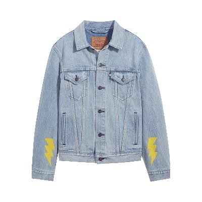 Pre-owned Levi's X Pokémon Vintage Fit Trucker Jacket 'light Wash' In Blue