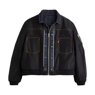 Pre-owned Levi's X Sacai Denim X Nylon Twill Reversible Blouson 'black' | Men's Size 4