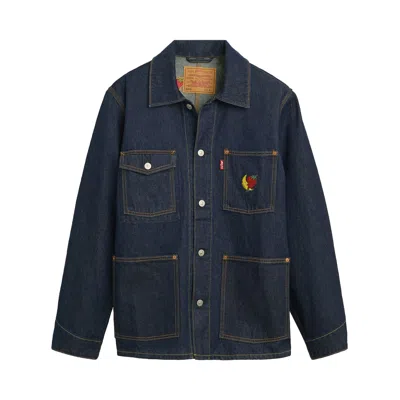 Pre-owned Levi's X Sky High Farm Goods Chore Coat 'rinse' | Blue | Men's Size L