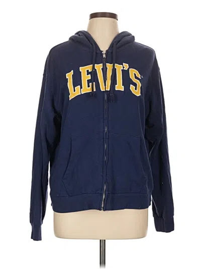 Pre-owned Levi's Zip Up Hoodie In Blue
