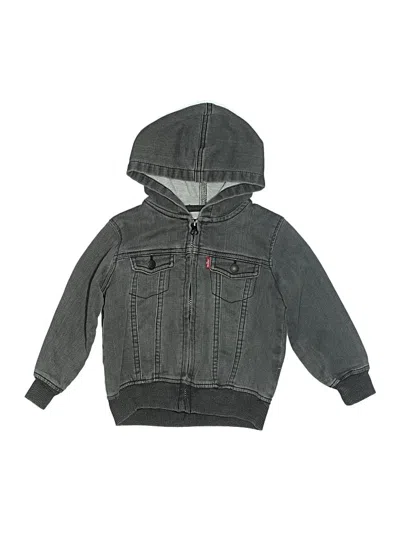 Pre-owned Levi's Kids'  Zip Up Hoodie In Gray