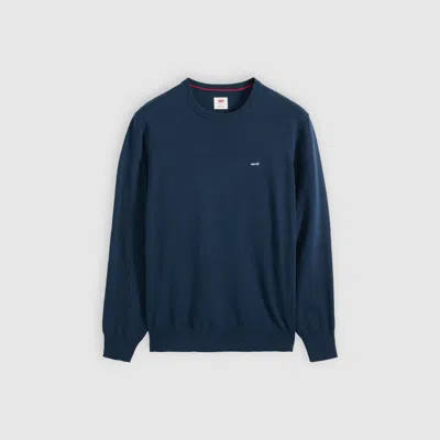 Levi's Lightweight Housemark Sweater In Blue