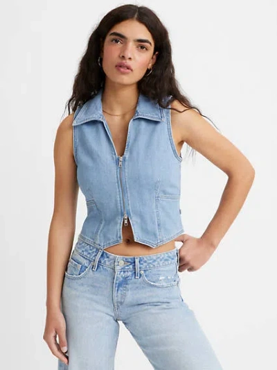 Levi's Lilou Denim Vest In Blue