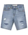 Levi's Big Boys Destructed Slim Shorts In Blue