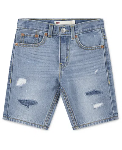 Levi's Kids' Little Boys Destructed Slim Shorts In Blue