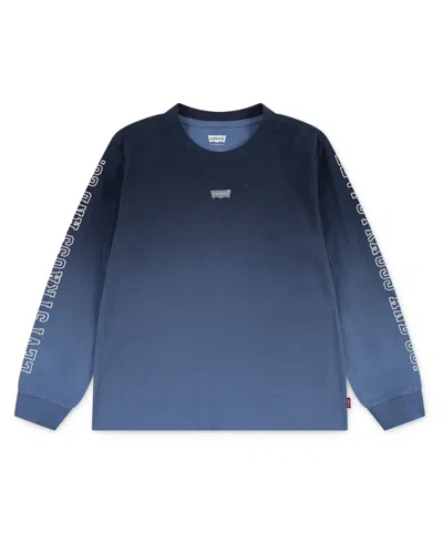 LEVI'S TODDLER AND LITTLE BOYS OMBRE PRINT LONG SLEEVE T-SHIRT