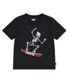 Levi's Big Boys Shredding Skeleton Short Sleeve T-shirt In Black