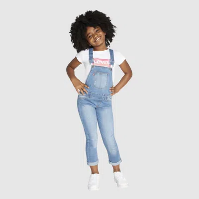 Levi's Little Girls 4-6x Girlfriend Overalls 4 In Blue