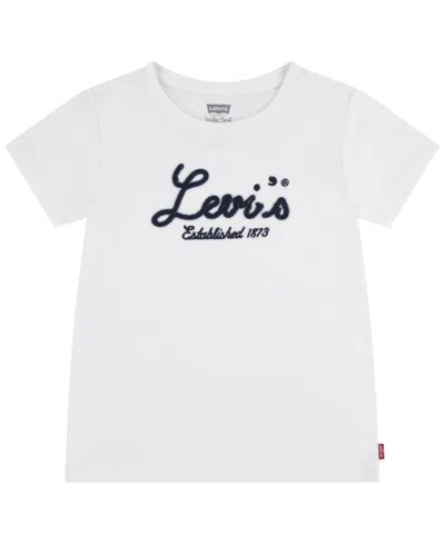 Levi's Kids' Little Girls Script Tee In White