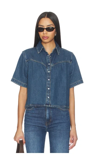 Levi's Logan Short Sleeve Denim Shirt In Blue