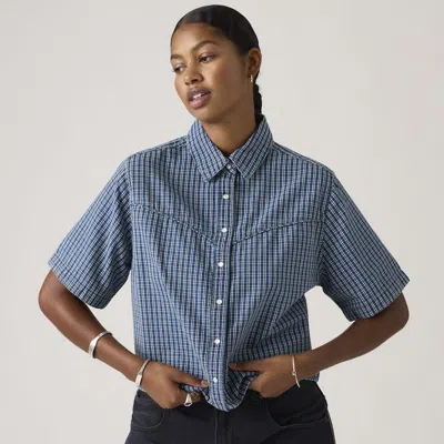 Levi's Logan Short-sleeve Denim Shirt In Blue