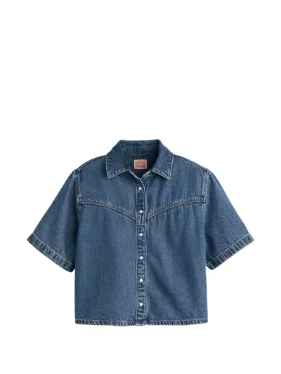 Levi's Logan Short-sleeve Denim Shirt In Blue