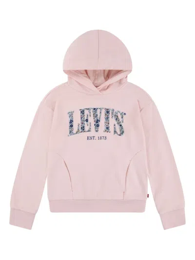 Levi's Kids' Logo-appliqué Hoodie In Pink