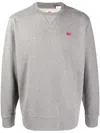 Levi's Chic Gray Long-sleeved Logo Sweatshirt In Grey
