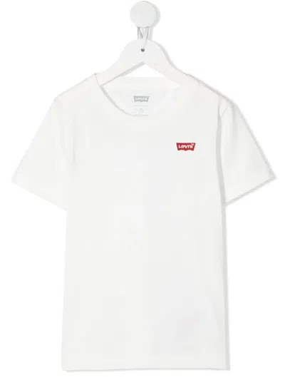 Levi's Kids' Logo Patch Cotton T-shirt In White