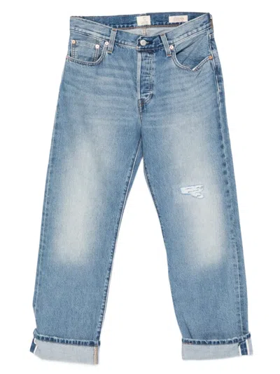 Levi's Logo Patch Jeans In Blue