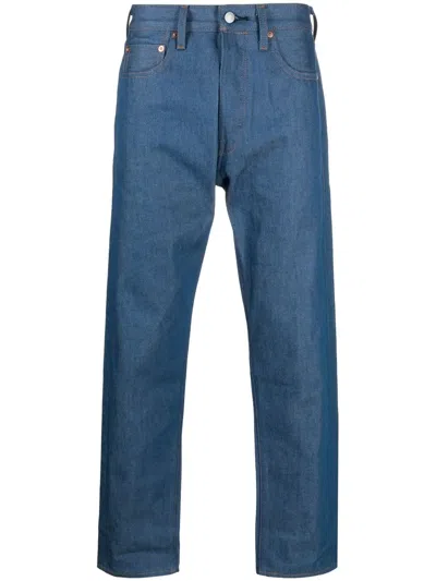 Levi's Logo Patch Straight Leg Jeans In 蓝色