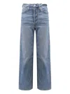 Levi's Ribcage Straight Ankle Stretch Denim Jeans In Blue