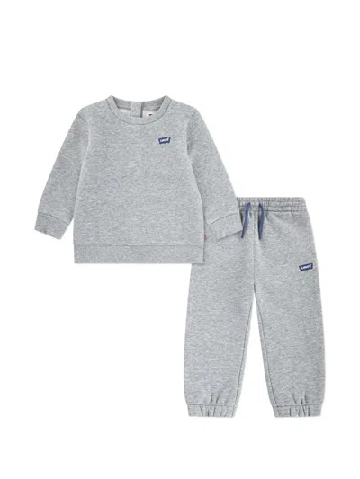 Levi's Babies' Logo-patch Tracksuit In Gray