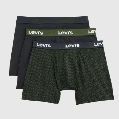 Levi's Logo Print Boxer Briefs (3-pack) In Multi